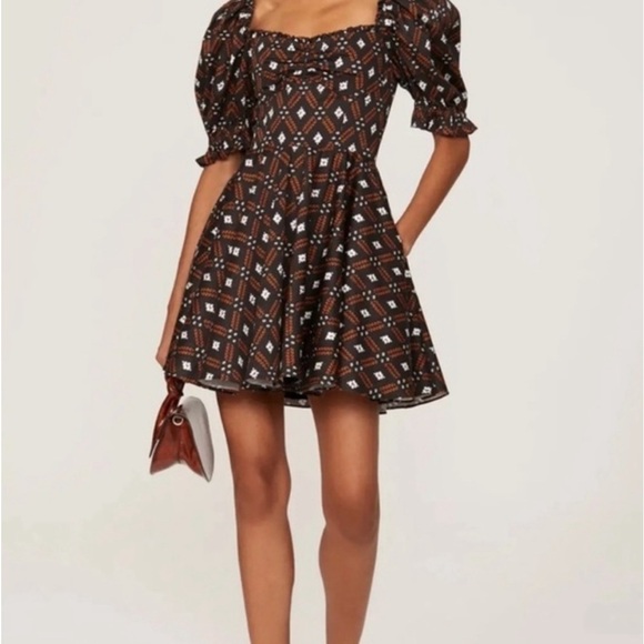 AUTUMN ADEIGBO CAMILLE DREESS PUFF SLEEVES SIZE 10 NEW - Picture 3 of 5